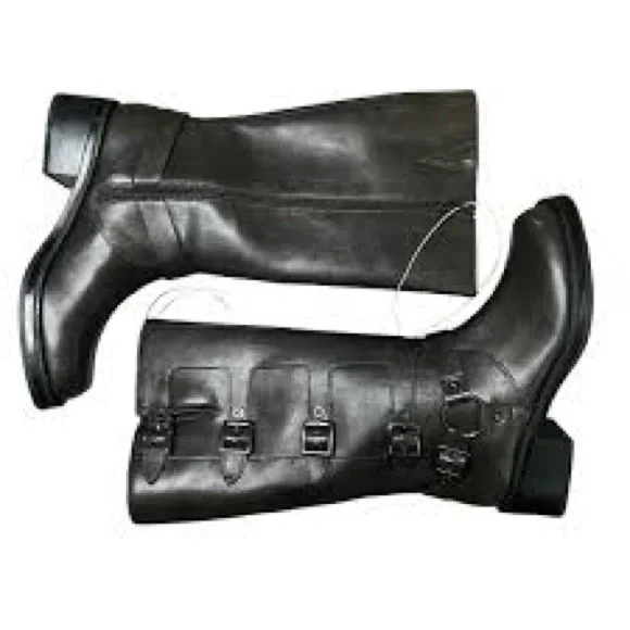 Brown Leather Knee-High Boots - Picture 5 of 11